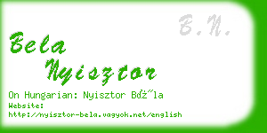 bela nyisztor business card